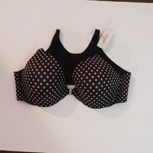 Soma Front Hook Bra 38B Black and Ivory NWT